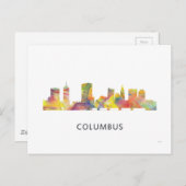 CARTE POSTALE COLUMBUS, OHIO SKYLINE WB1 - (Devant / Derrière)