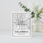 Carte Postale Columbus Ohio USA Travel City Map Poster (Debout devant)