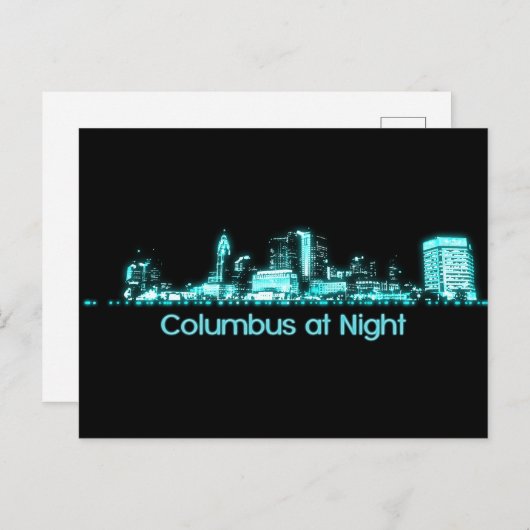 Carte Postale Columbus Skyline (Devant / Derrière)