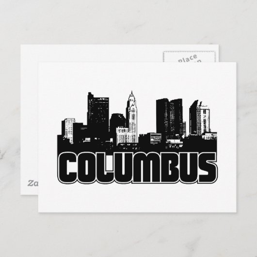 Carte Postale Columbus Skyline (Devant / Derrière)