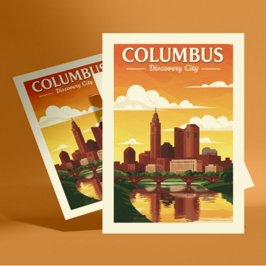 Carte Postale Columbus vintage