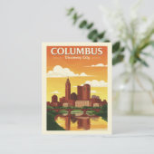Carte Postale Columbus vintage (Debout devant)