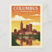Carte Postale Columbus vintage (Devant)