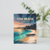 Carte Postale Com Beach Timor-Leste est traduit en (Debout devant)