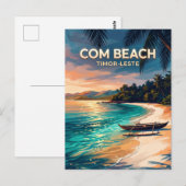 Carte Postale Com Beach Timor-Leste est traduit en (Devant / Derrière)