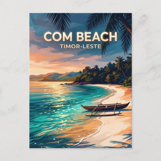 Carte Postale Com Beach Timor-Leste est traduit en (Devant)
