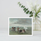 Carte Postale Comanche Feats of Martial Horsemanship, 1834 (oil (Debout devant)