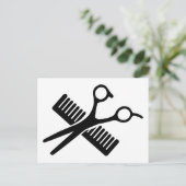 Carte Postale Comb et ciseaux (Debout devant)