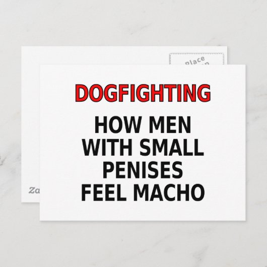 Carte Postale Combat de chiens : Comment les hommes avec des pet (Devant / Derrière)