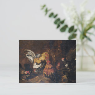 Carte Postale Combat de coqs Jan Fyt