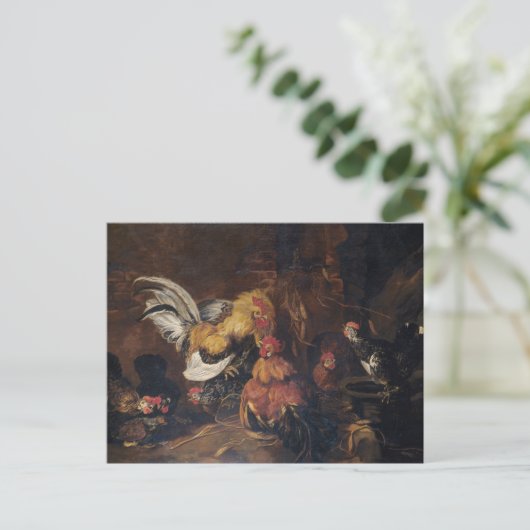 Carte Postale Combat de coqs Jan Fyt (Debout devant)