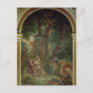 Carte Postale Combat entre Jacob et l'Ange, 1850-61