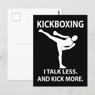 Carte Postale Combattant de kickboxing Kickboxeur Kickboxing