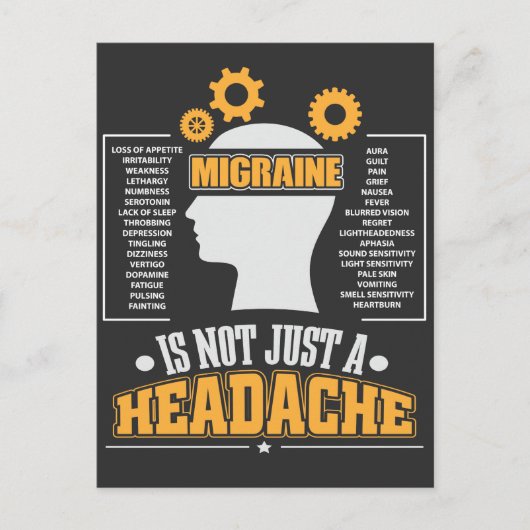 Carte Postale Combattant de la sensibilisation à la migraine, vi (Devant)