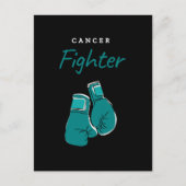 Carte Postale combattant du cancer, turquoise (Devant)