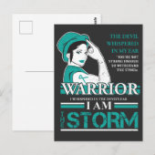 Carte Postale Combattante du cancer de l'ovaire Épouse Ruban de  (Devant / Derrière)