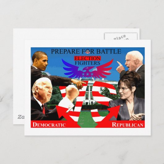 Carte Postale Combattants Électoraux ! (Devant / Derrière)