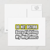 Carte Postale Combattre activement ma migraine (Devant / Derrière)