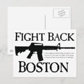 CARTE POSTALE COMBATTRE BOSTON ! (Devant / Derrière)