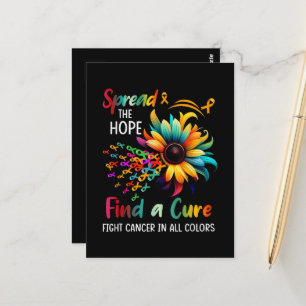 Carte Postale Combattre le cancer dans Tourner l'espoir Trouver