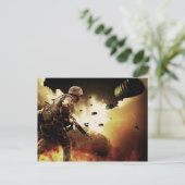 Carte Postale Combattre le soldat (Debout devant)