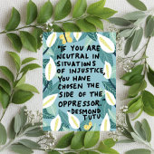 Carte Postale Combattre l'injustice Desmond Tutu Citation