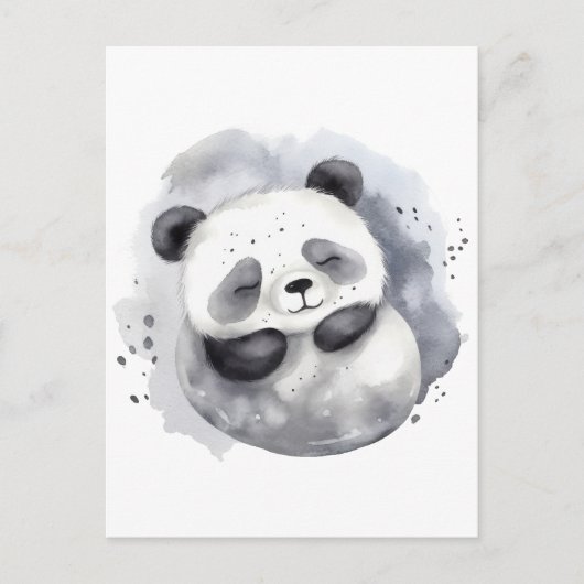 Carte Postale Combattre Panda (Devant)