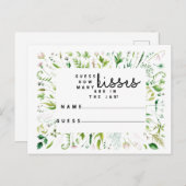 Carte Postale combien de baisers dans le jar jeu nuptiale douche (Devant / Derrière)