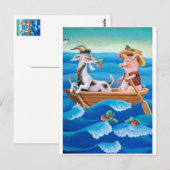 Carte Postale "Combien de fraises poussent dans la mer ?" (Devant / Derrière)