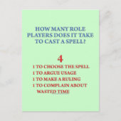 Carte Postale Combien de joueurs pour lancer un sort (Devant)