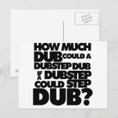 Carte Postale Combien Dubstep ? (Devant / Derrière)
