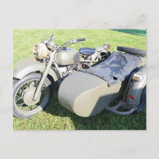 Carte Postale Combinaison militaire vintage de moto (Devant)