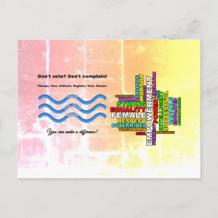 Carte Postale Combo ne vote pas, ne se plaint pas, femmes fortes