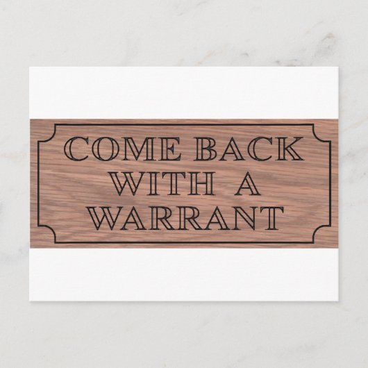 Carte Postale comebackwithwarrent.jpg (Devant)