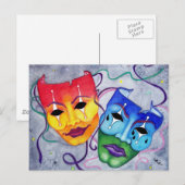 Carte Postale Comédie et tragédie (Devant / Derrière)