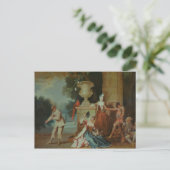 Carte Postale Comédiens italiens dans un parc, c.1725 (Debout devant)