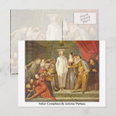 Carte Postale Comédiens Italiens Par Antoine Watteau (Devant / Derrière)