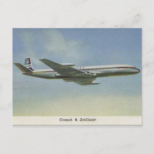 Carte postale Comet Jetliner des années 1950 (Devant)
