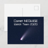 Carte Postale Comet NEOWISE Watch Team 2020 (Devant / Derrière)