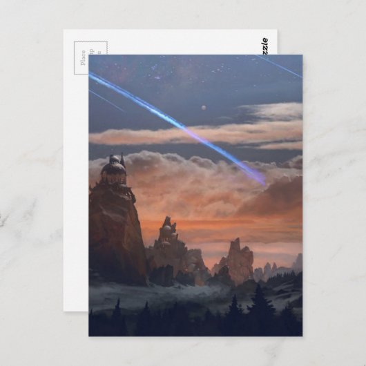 Carte Postale Comète de Halley (Devant / Derrière)