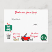 Carte Postale Comic a réussi votre test de conduite (Dos)