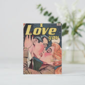 Carte Postale Comic Book Redhead Love (Debout devant)