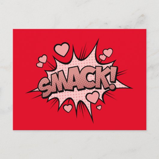 Carte Postale Comic Book Sound Effect - Smack! Pop art (Devant)