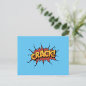 Carte Postale Comic Book Sound Effet - Crack! Pop art (Debout devant)