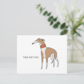 Carte Postale Comic Whippet Chien personnalisable (Debout devant)
