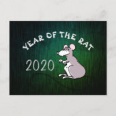 Carte Postale Comics Chinese Rat New Year 2020 Green Postcard (Devant)