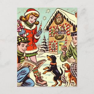 Carte Postale Comics de Noël vintage