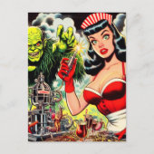 Carte Postale Comics d'horreur vintage (Devant)