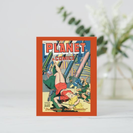 Carte Postale Comics Planètes (Debout devant)
