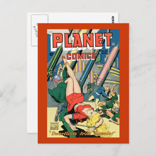Carte Postale Comics Planètes (Devant / Derrière)